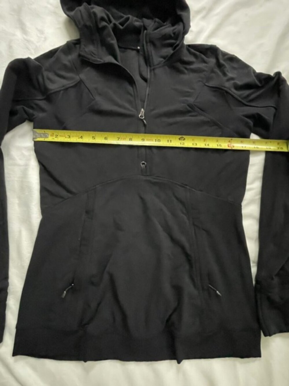 Lululemon Hooded Athletic Jacket Women's Pullover Half-Zip, Black, Size 8 - Picture 9 of 10